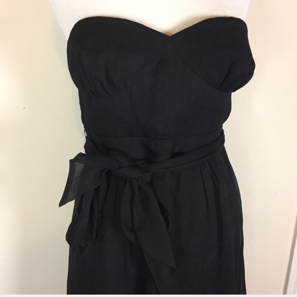 J. Crew Black Strapless Dress
